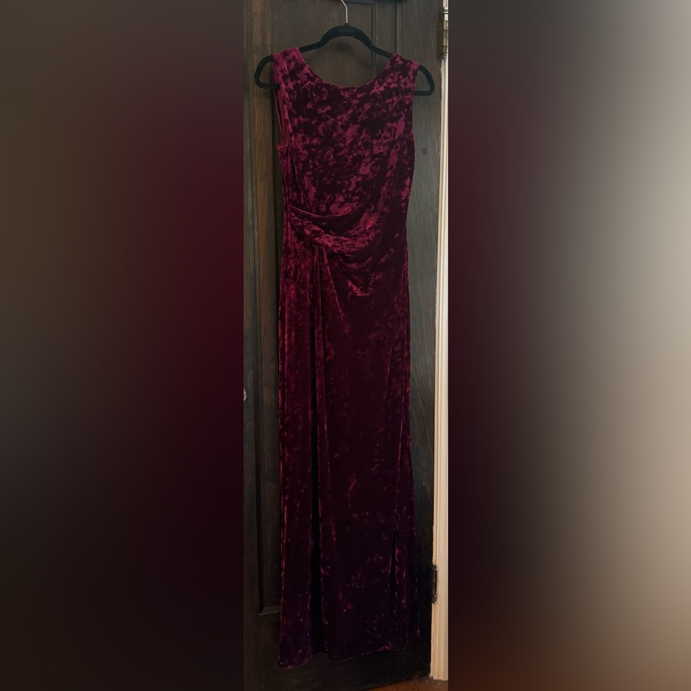 Full length Vince Camuto red velvet dress
